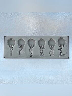 Hourglass Brand Golf Themed Silver-Tone Metal Wine Charms ~ Set of 6